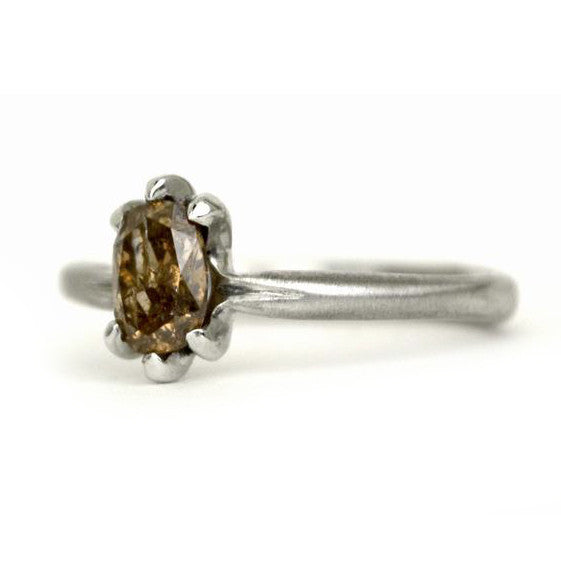 Oval Claw Diamond Ring