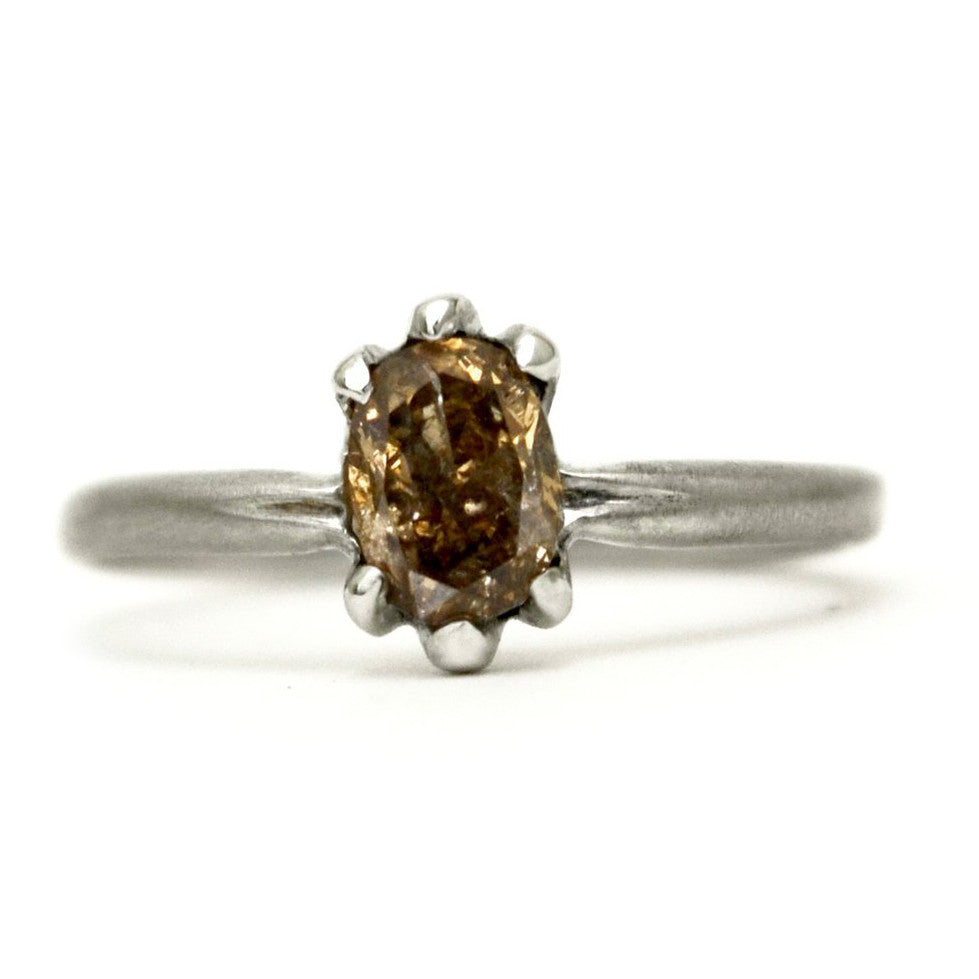 Oval Claw Diamond Ring