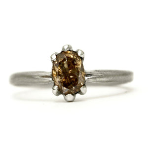 Oval Claw Diamond Ring